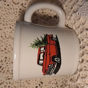 Magenta Merry Christmas Vintage Truck Mug